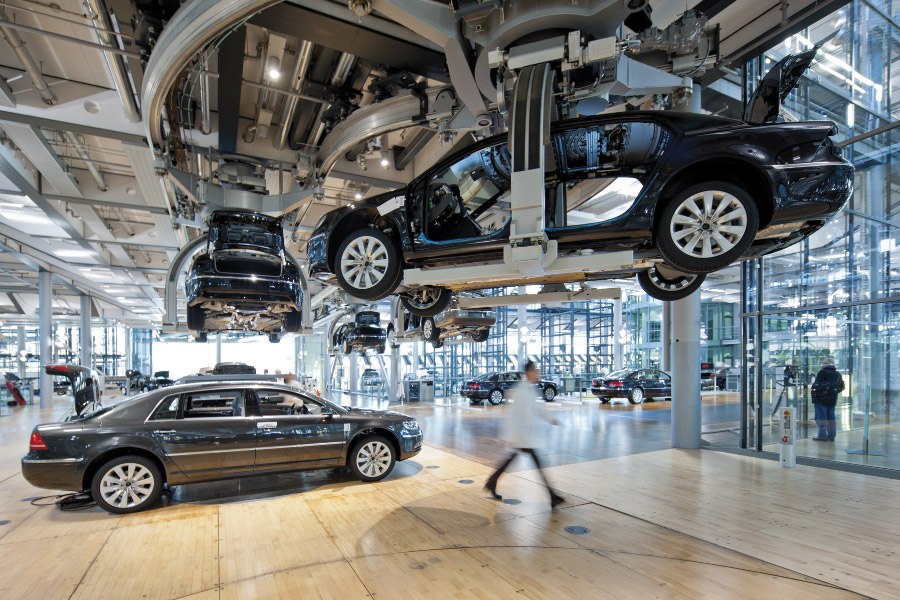Die Glaeserne Manufaktur in Dresden/Fertigung Volkswagen Phaeton
