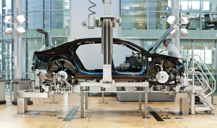 Die Glaeserne Manufaktur in Dresden/Fertigung Volkswagen Phaeton