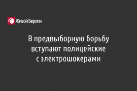 В предвыборную борьбу вступают полицейские                                                      с электрошокерами