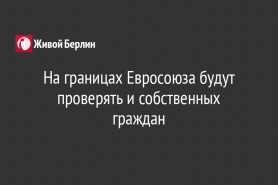 На границах Евросоюза будут проверять и собственных граждан