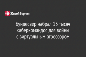 Бундесвер набрал 13 тысяч киберкомандос для войны                               с виртуальным агрессором