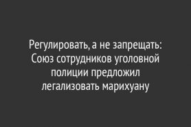 Регулировать, а не запрещать: Союз сотрудников уголовной полиции предложил легализовать марихуану