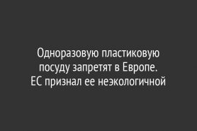 Одноразовую пластиковую посуду запретят в Европе. ЕС признал ее неэкологичной