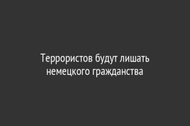 Террористов будут лишать немецкого гражданства